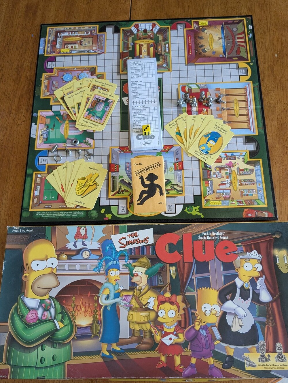 Vintage The Simpsons Clue Board Game 1st Edition (2000)